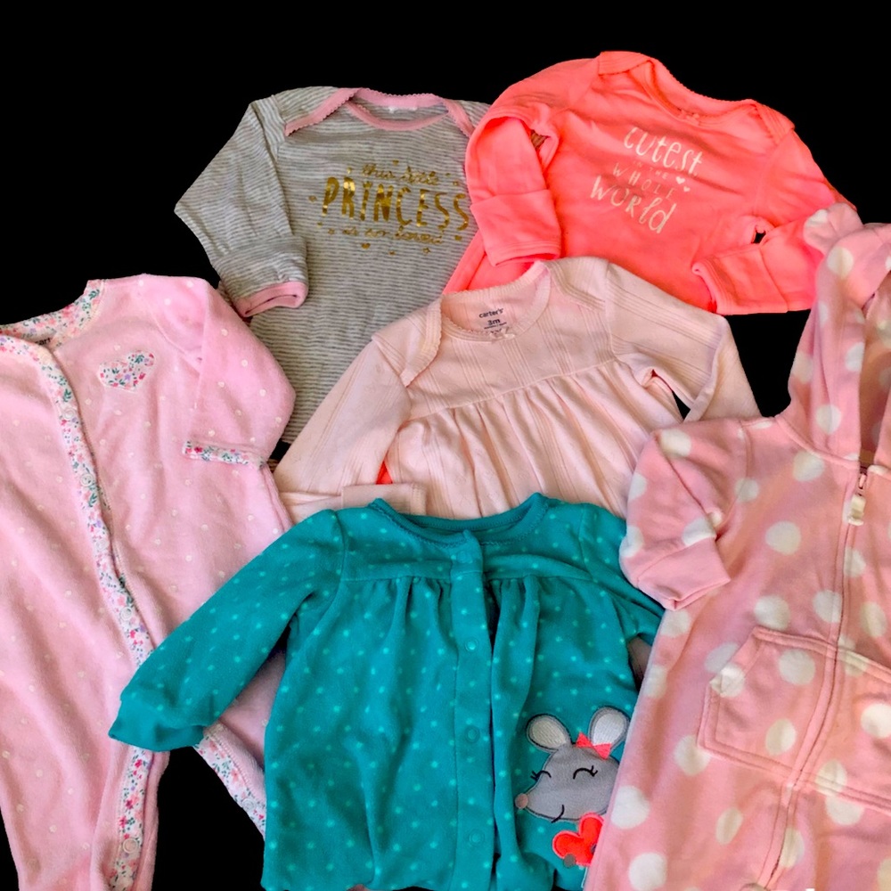 Set of 6 Carters 3 month Onesies
